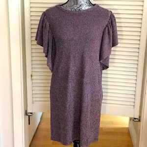 Showstopping Dress Ruffle Sleeve Pink Sparkler! XS